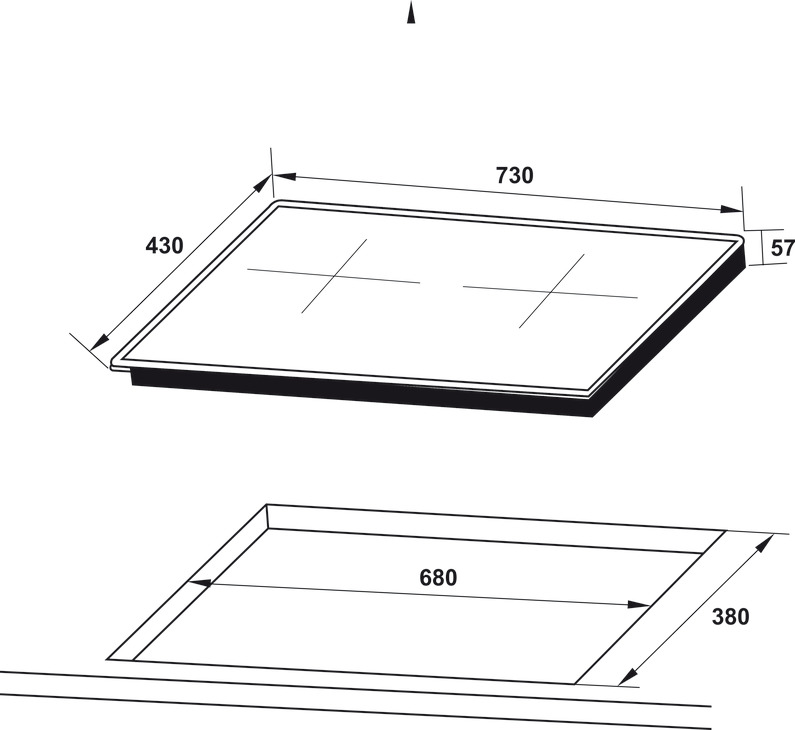 Bếp từ đôi Hafele HC-I3732A - 536.61.736