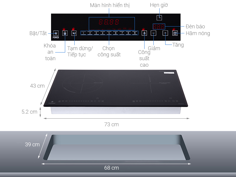 Bếp từ hồng ngoại Pramie PRMY 2108