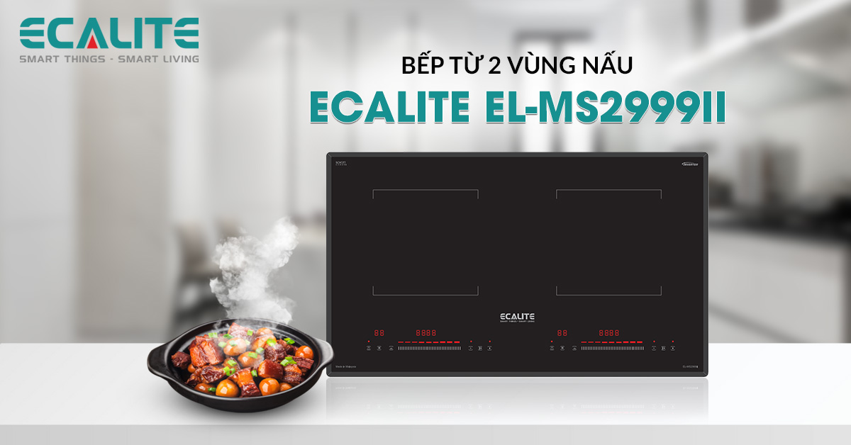 Bếp từ 2 vùng nấu Ecalite EL-MS2999II