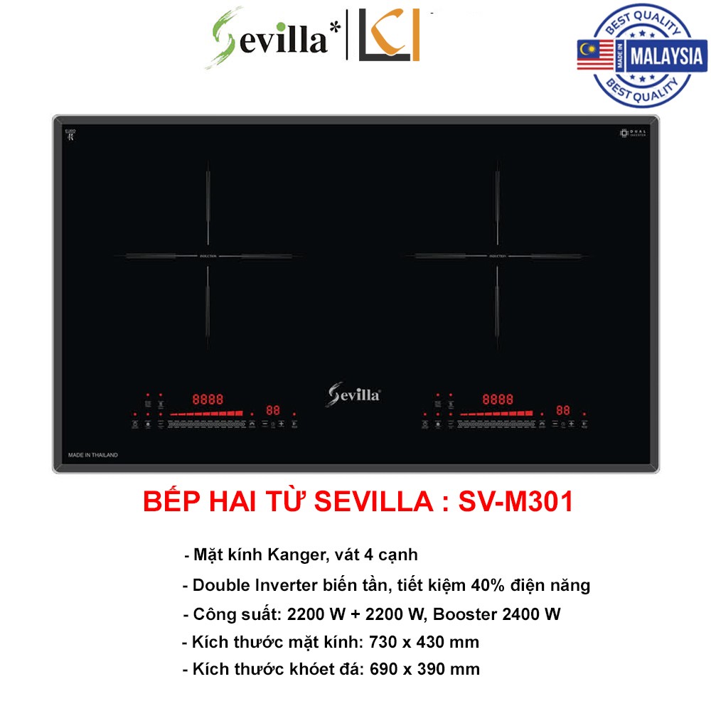 Bếp từ đôi Sevilla SV-M301